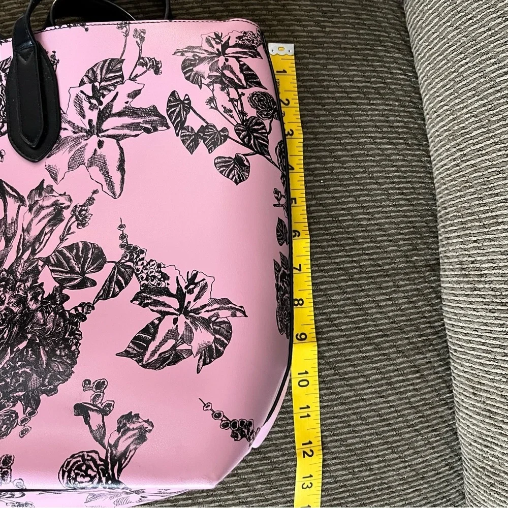 Victoria's Secret Tote Bag Black and Pink Floral